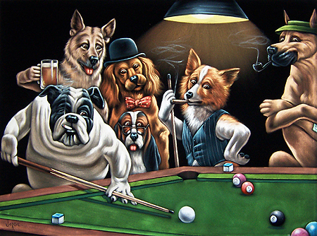 Original Poker Dogs Painting
