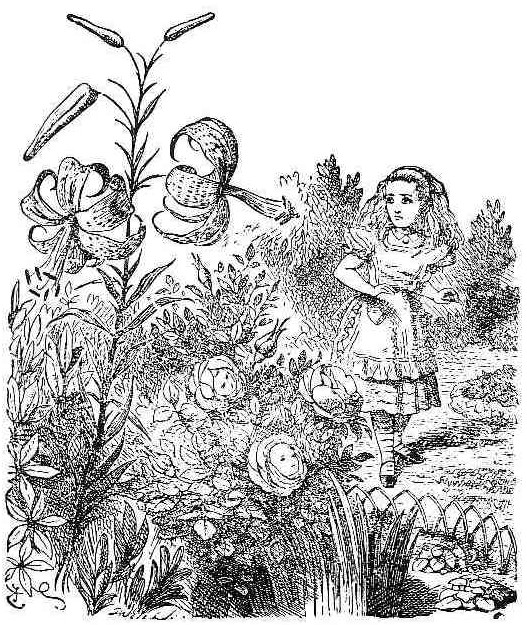 flowers in alice in wonderland cartoon