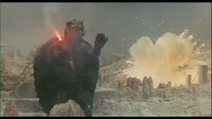 Gamera fights on Terra.
