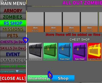 Updates All Out Zombies Wiki Fandom - release zombie fury roblox
