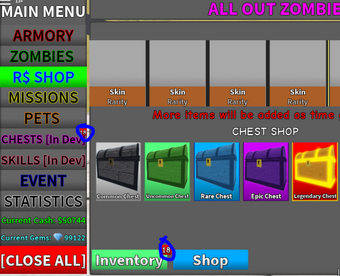 Updates All Out Zombies Wiki Fandom - roblox zombie spawn script