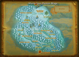 Mysterious demon mage map