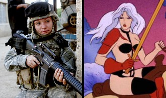 Taarna versus real lady soldier