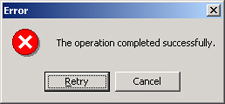 Cit error operation successful2