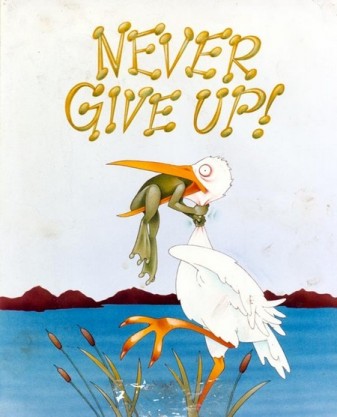 Never give up small 9364
