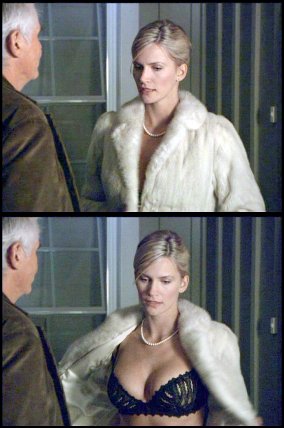 Woth mink coat and lingerie 5854