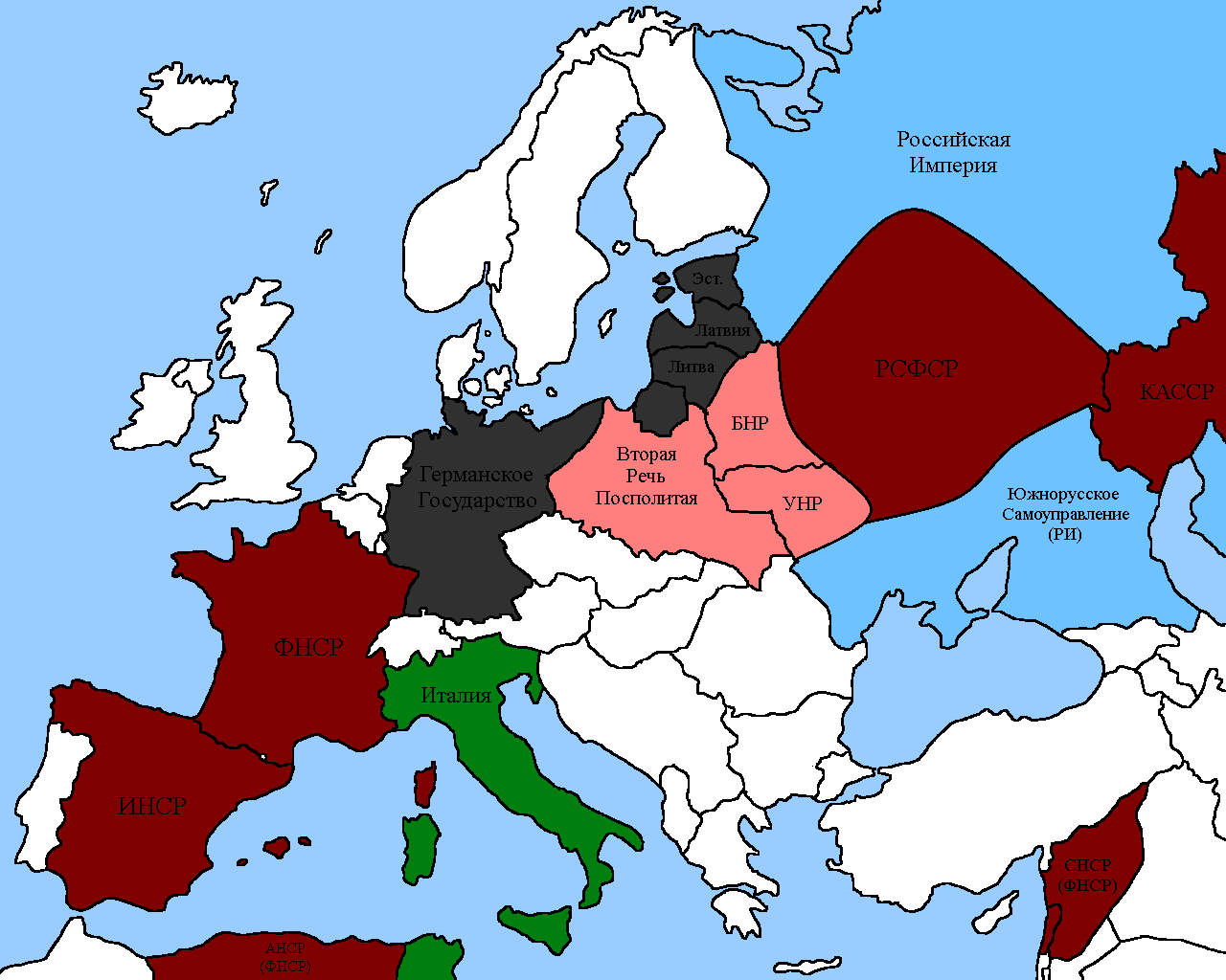 Альтернативная карта европы