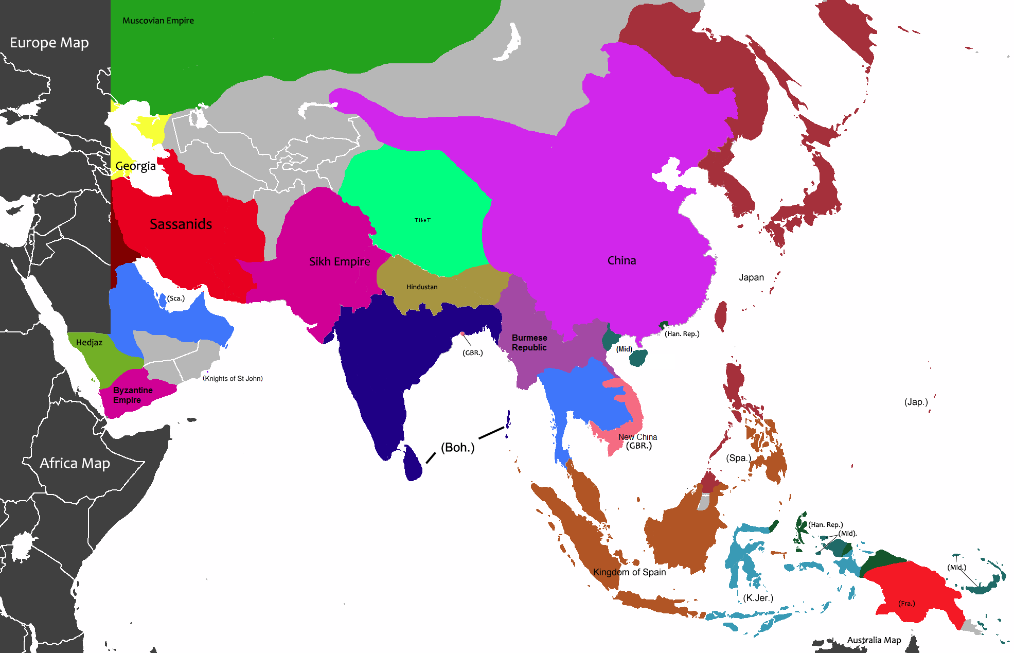 Asia Map Game