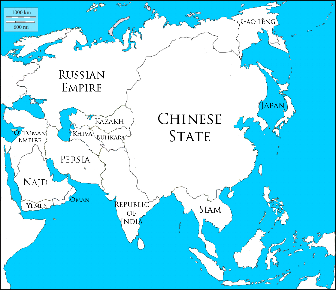 asia blank map vinw 2 names 1950sjpg
