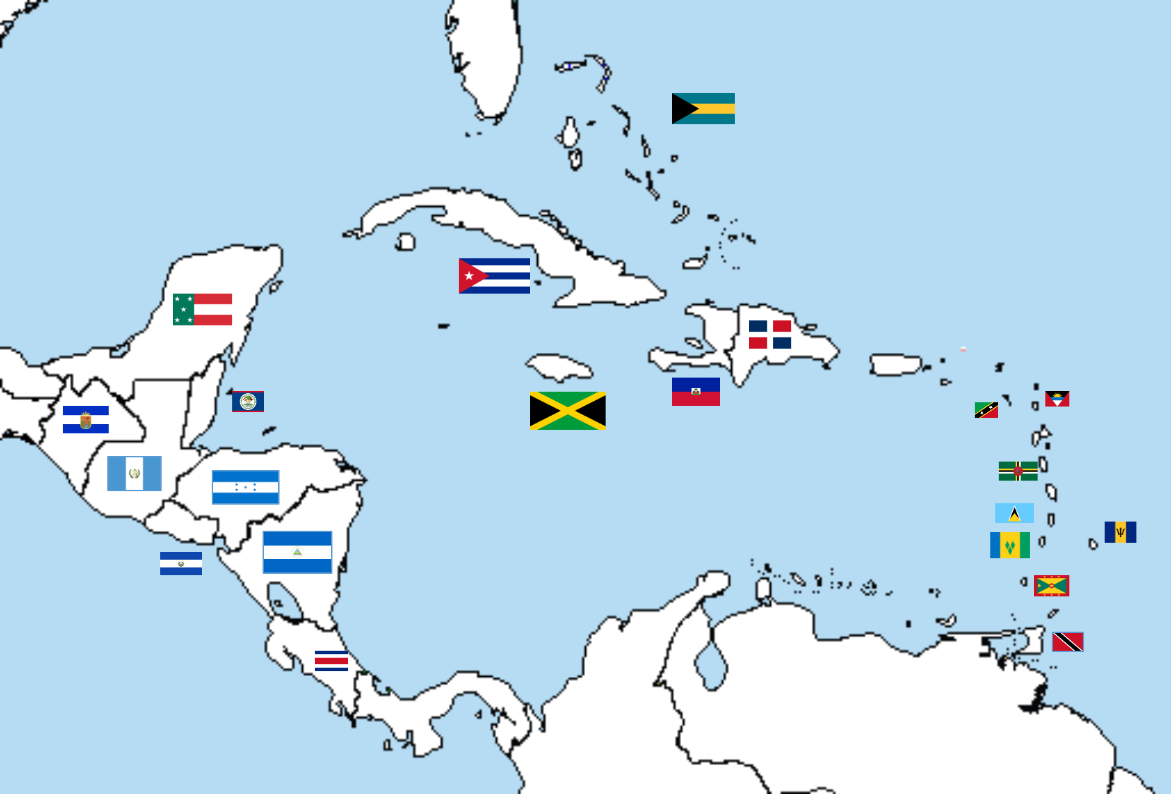 Imagen - Mapa centroamerica y el caribe (Los Paises Inviables de la Ola