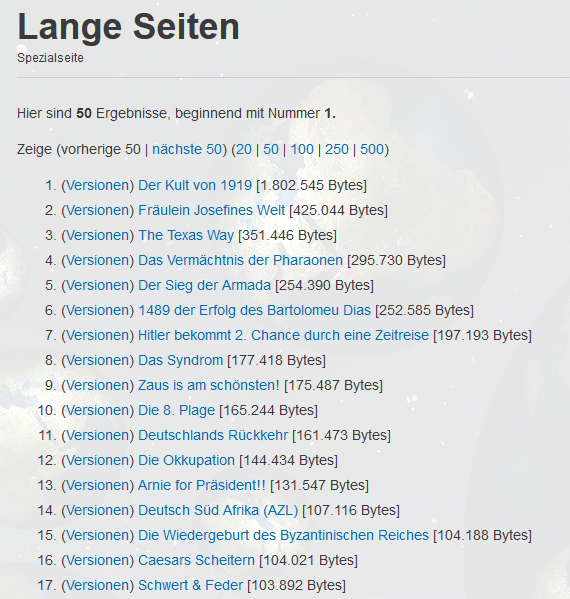 Lange Seiten