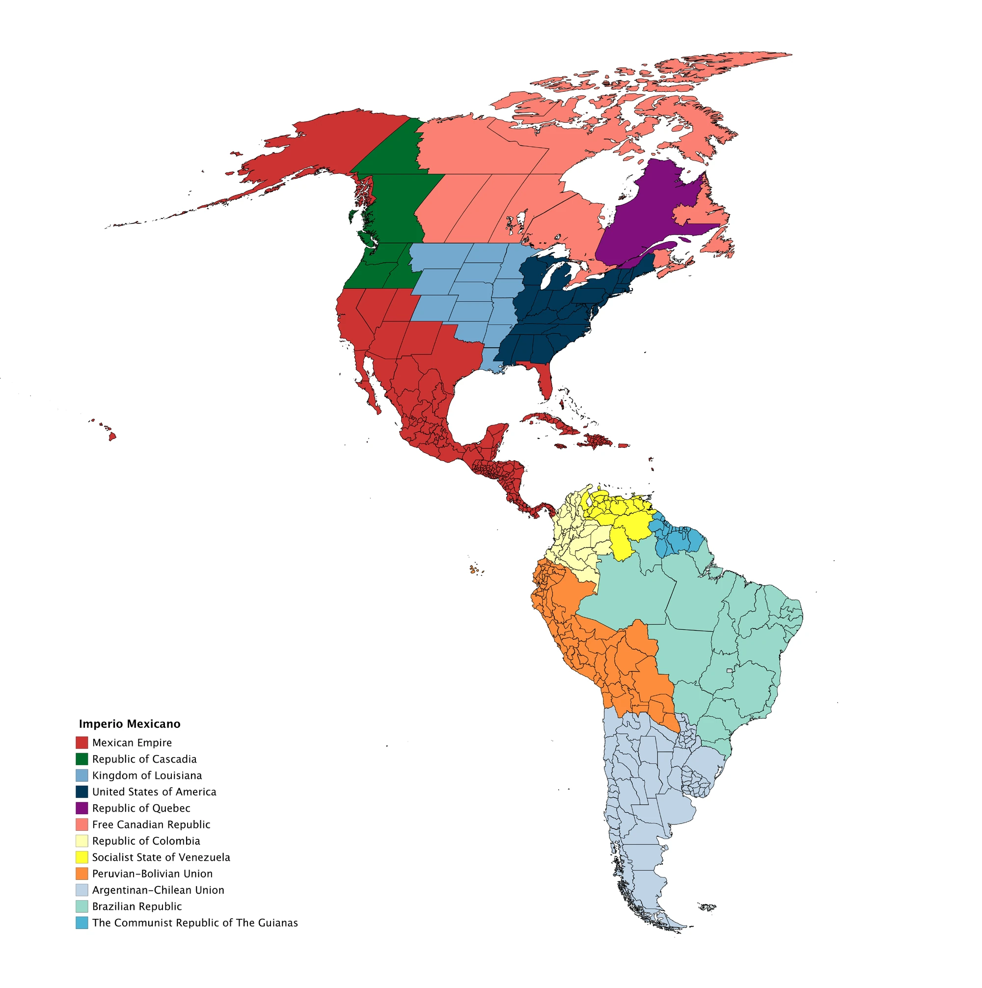 Mapa Del Imperio Mexicano