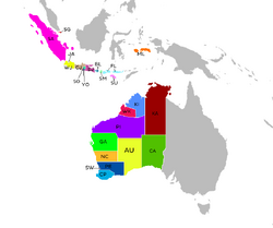 Map of the Cygnian States coloured