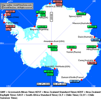 Antarctic Time Zones