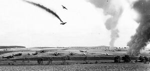 Landing zone Valšov on fire Battle of Bruntal (WFAC)