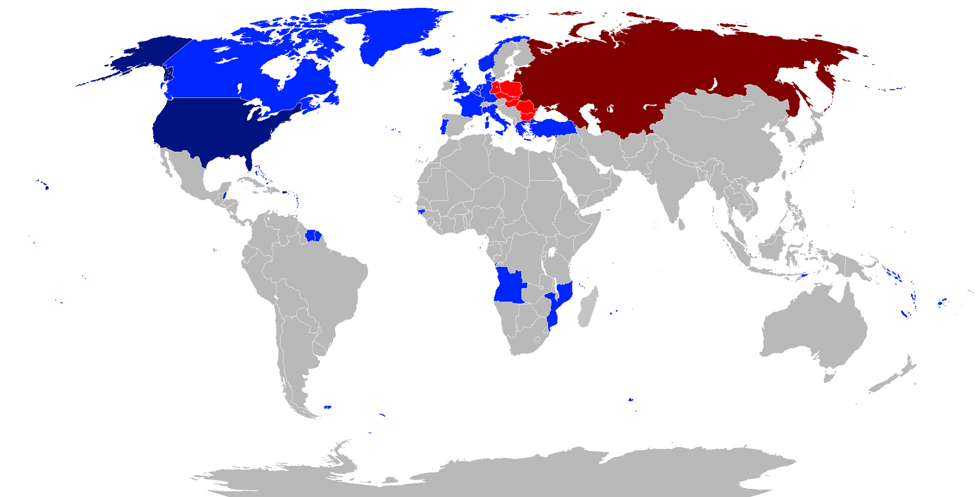 Image Large Cold War Map (1970).png Alternative History FANDOM powered by Wikia