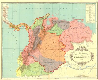 Gran Colombia map 1824