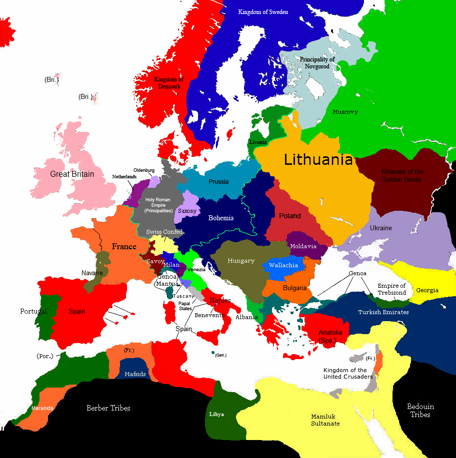 Europe 1430 1461 1491 Map Game Alternative History FANDOM   Latest