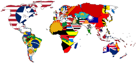 World Map with Flags