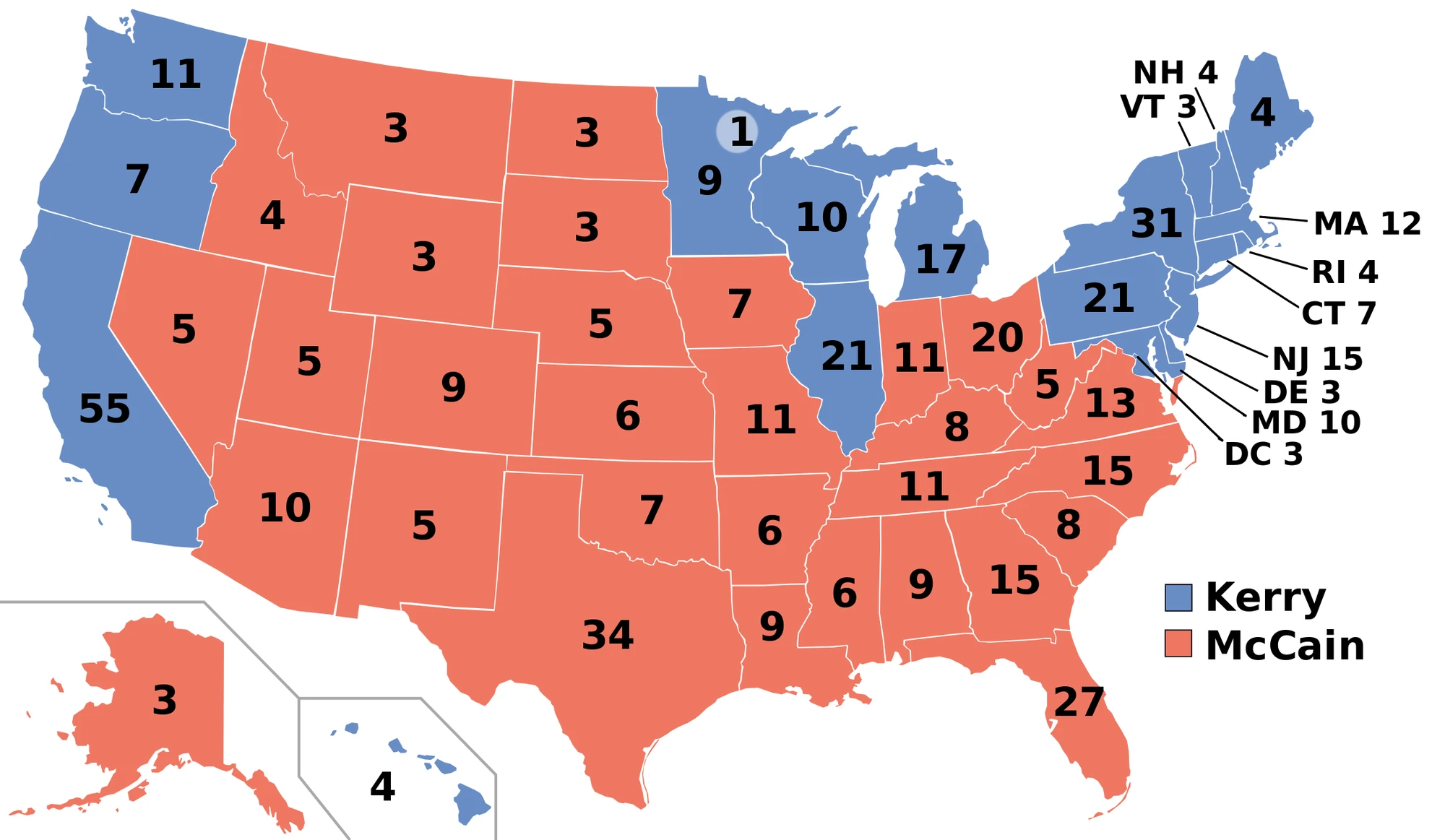 Elecciones Presidenciales de Estados Unidos de 2004 (Chile No
