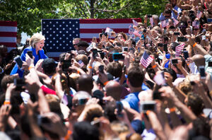 Hillary Clinton campaigning