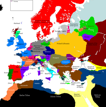 Second Europe 1430 1430 1459 Map Game Alternative History