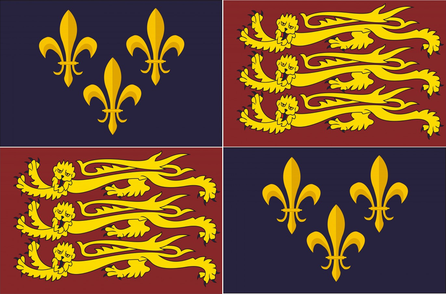 Imagen - Bandera del Reino Franco-Britanico Medieval.png | Historia