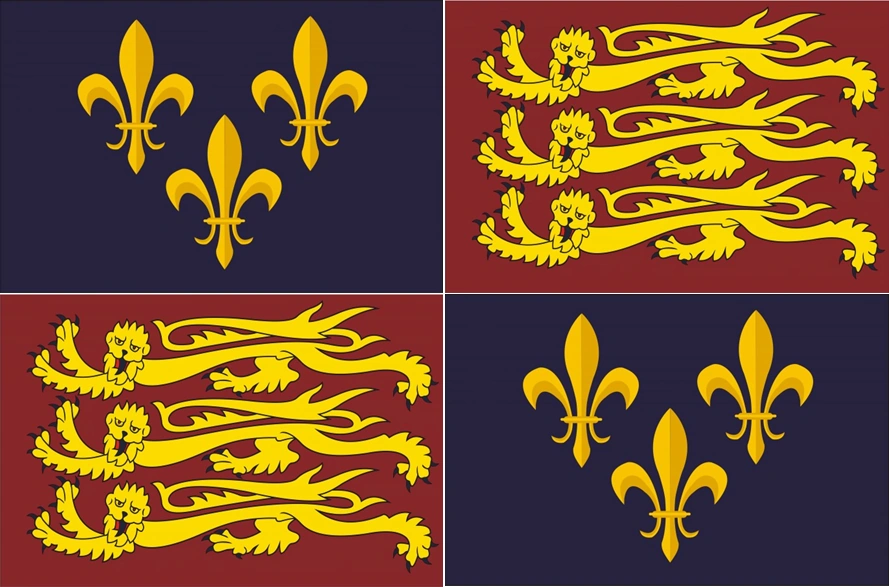 Imagen - Bandera del Reino Franco-Britanico Medieval.png | Historia