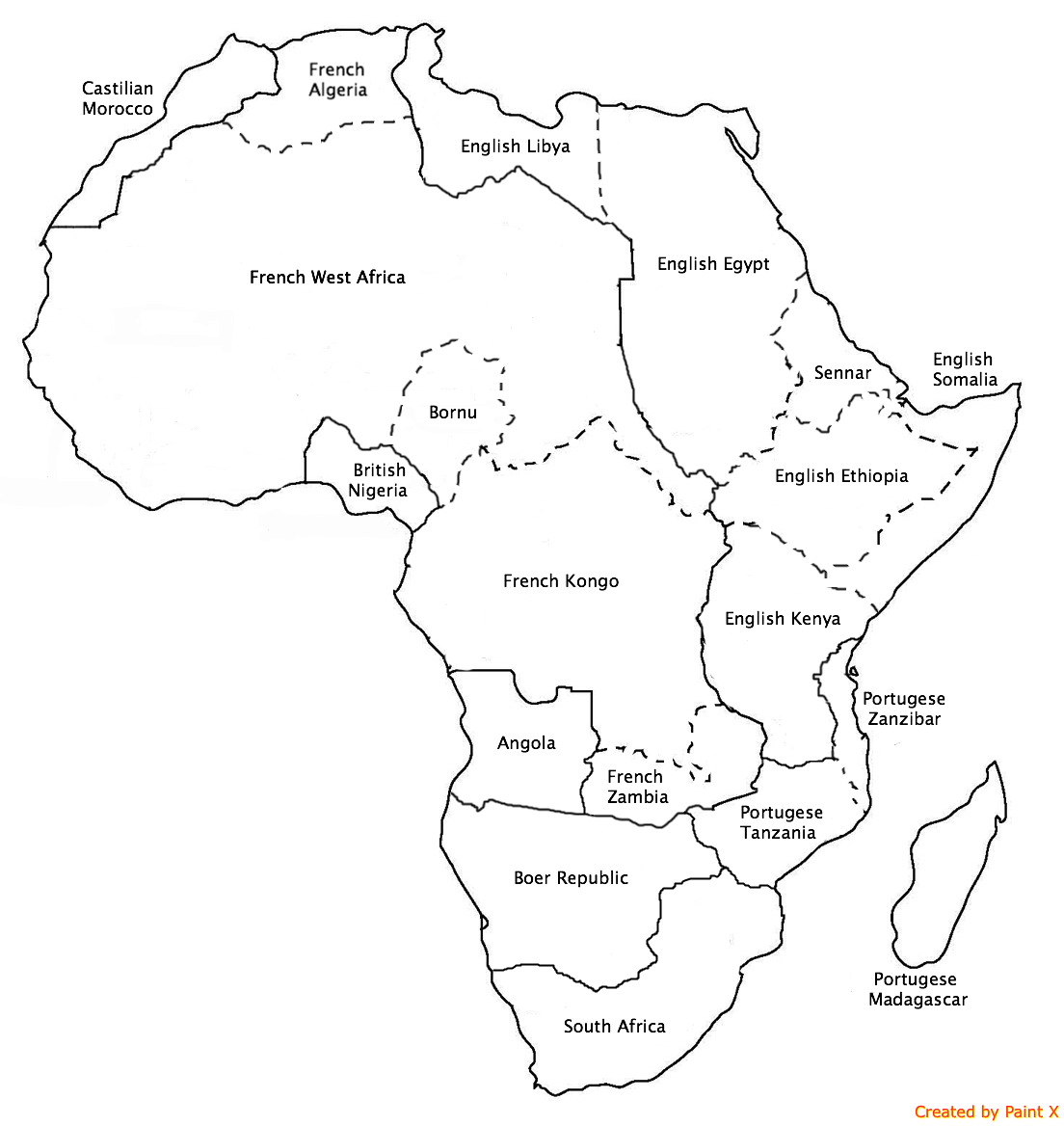 africa map blank