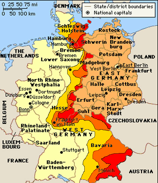 Western germany. Граница ГДР И ФРГ на карте. ГДР И ФРГ на карте Германии. Граница ФРГ И ГДР на карте Германии. Граница Восточной Германии на карте.