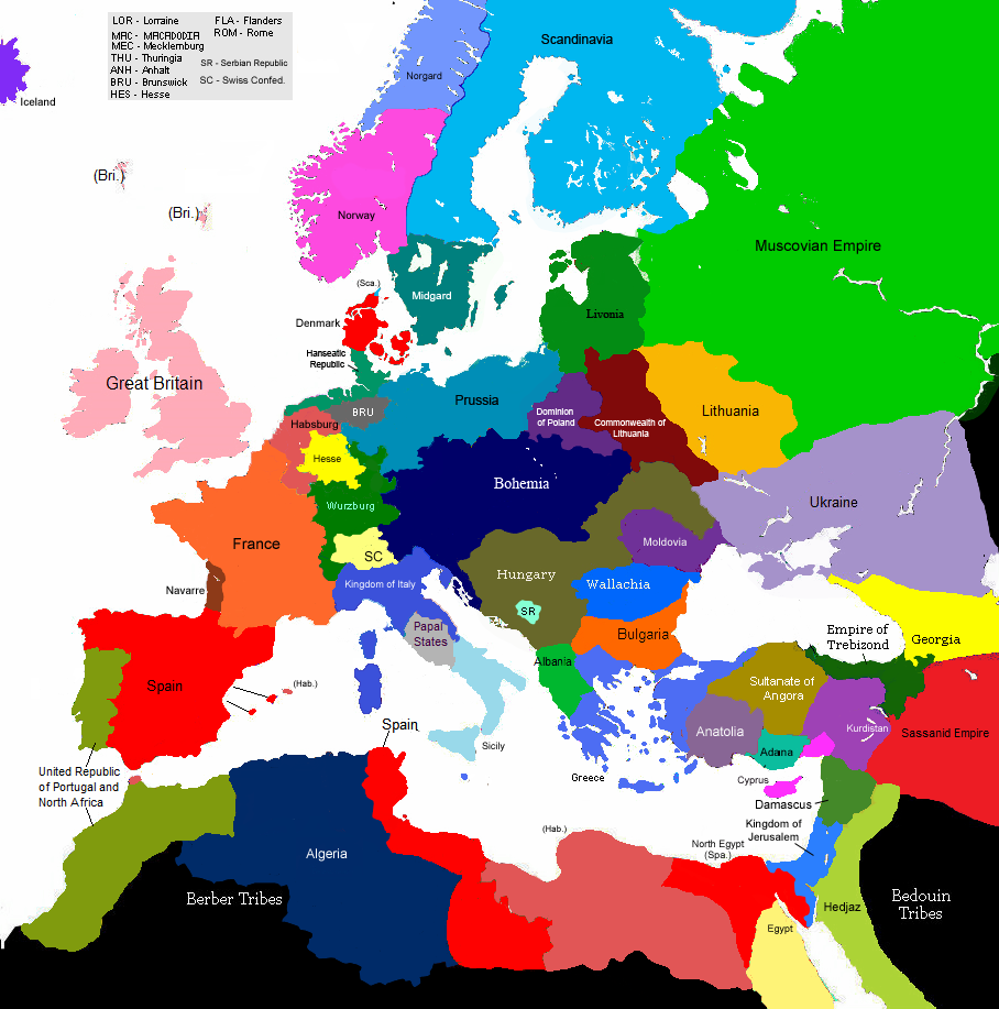 Europe 1430, 1616-1646 (Map Game) | Alternative History | FANDOM
