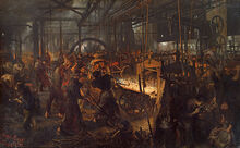 640px-Adolph Menzel - Eisenwalzwerk - Google Art Project