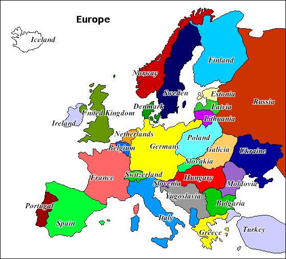 Map Of Europe Today