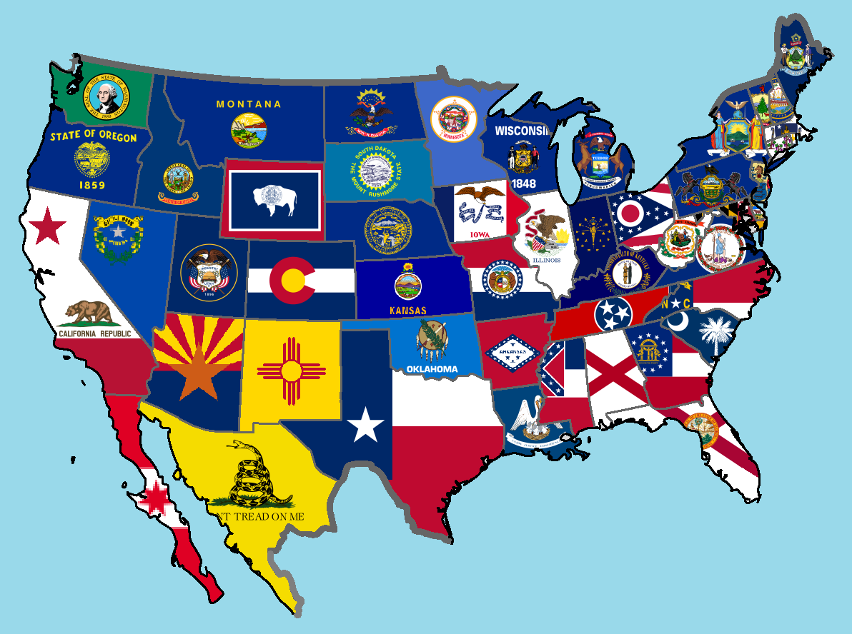 Image New 50 States Flag Map png Alternative History FANDOM hot-celebrity-pictures