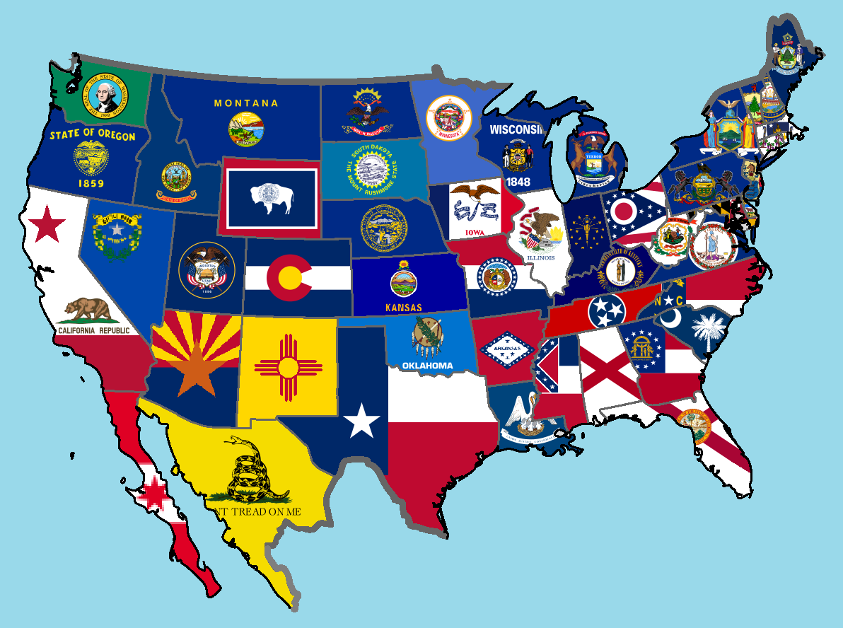 Image New 50 States Flag Mappng Alternative History Fandom 