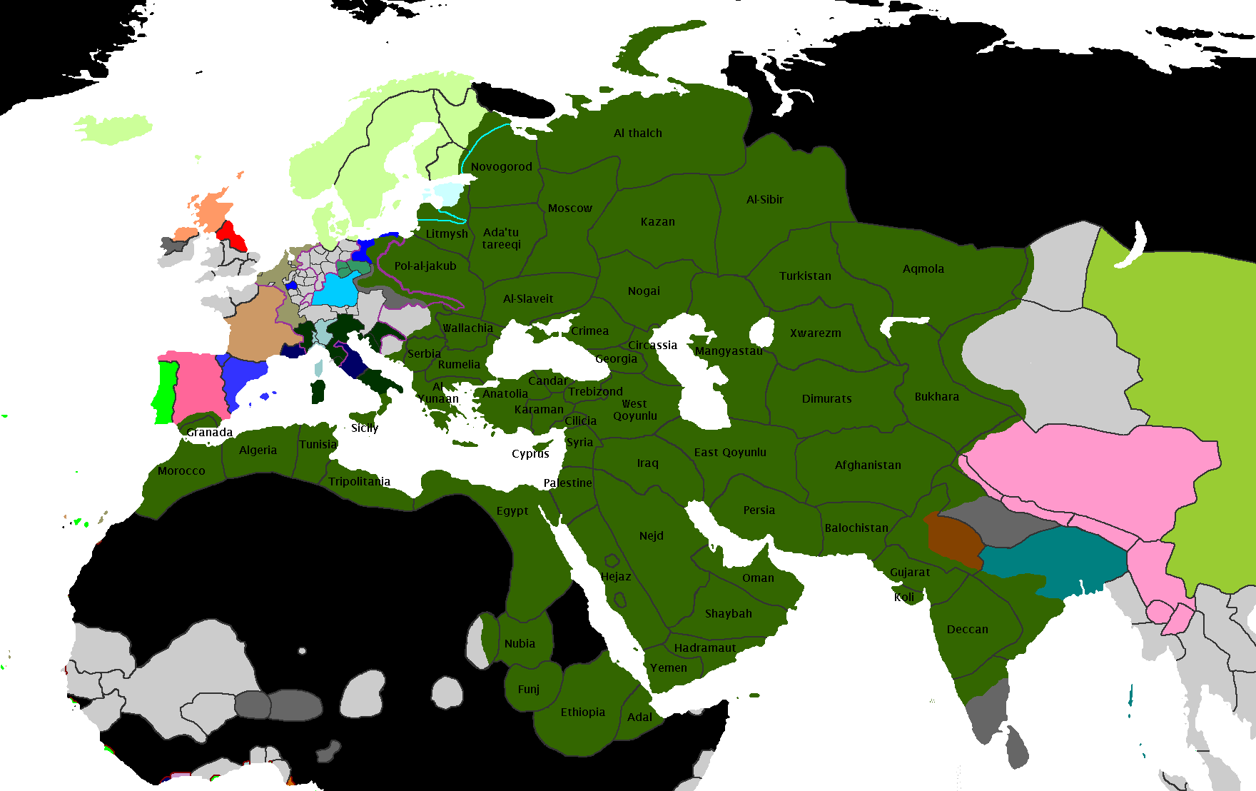 Исламский халифат карта