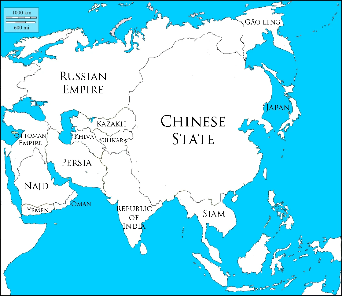 Image - Asia-blank-map-VINW-2-names-WAR.jpg  Alternative History  FANDOM powered by Wikia