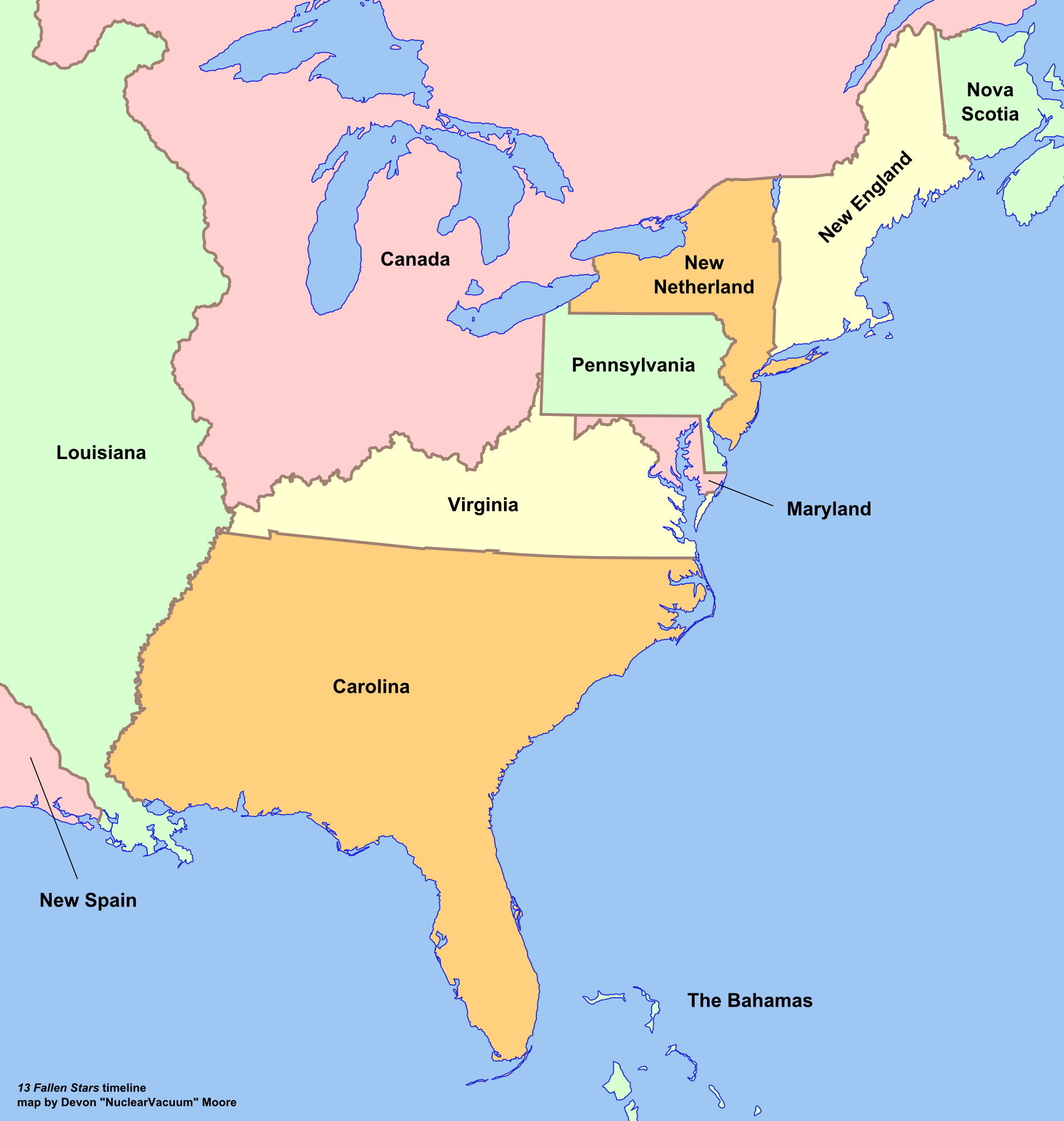 Map Of Eastern North America