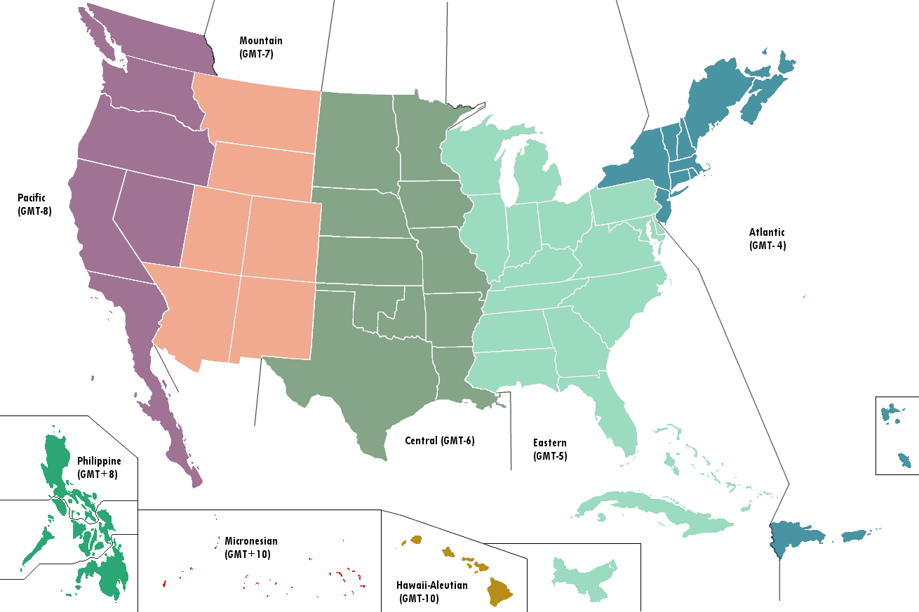 Часовые пояса США на карте. Тайм зона США. Часовые пояса США по Штатам. Us time Zones Map.