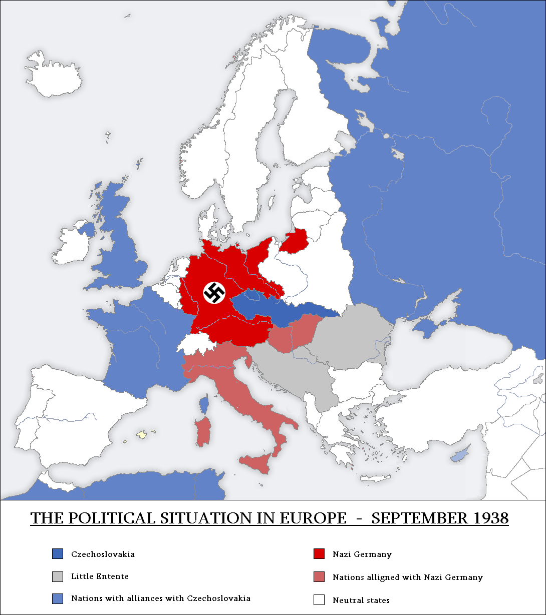 Map Of Europe 1938