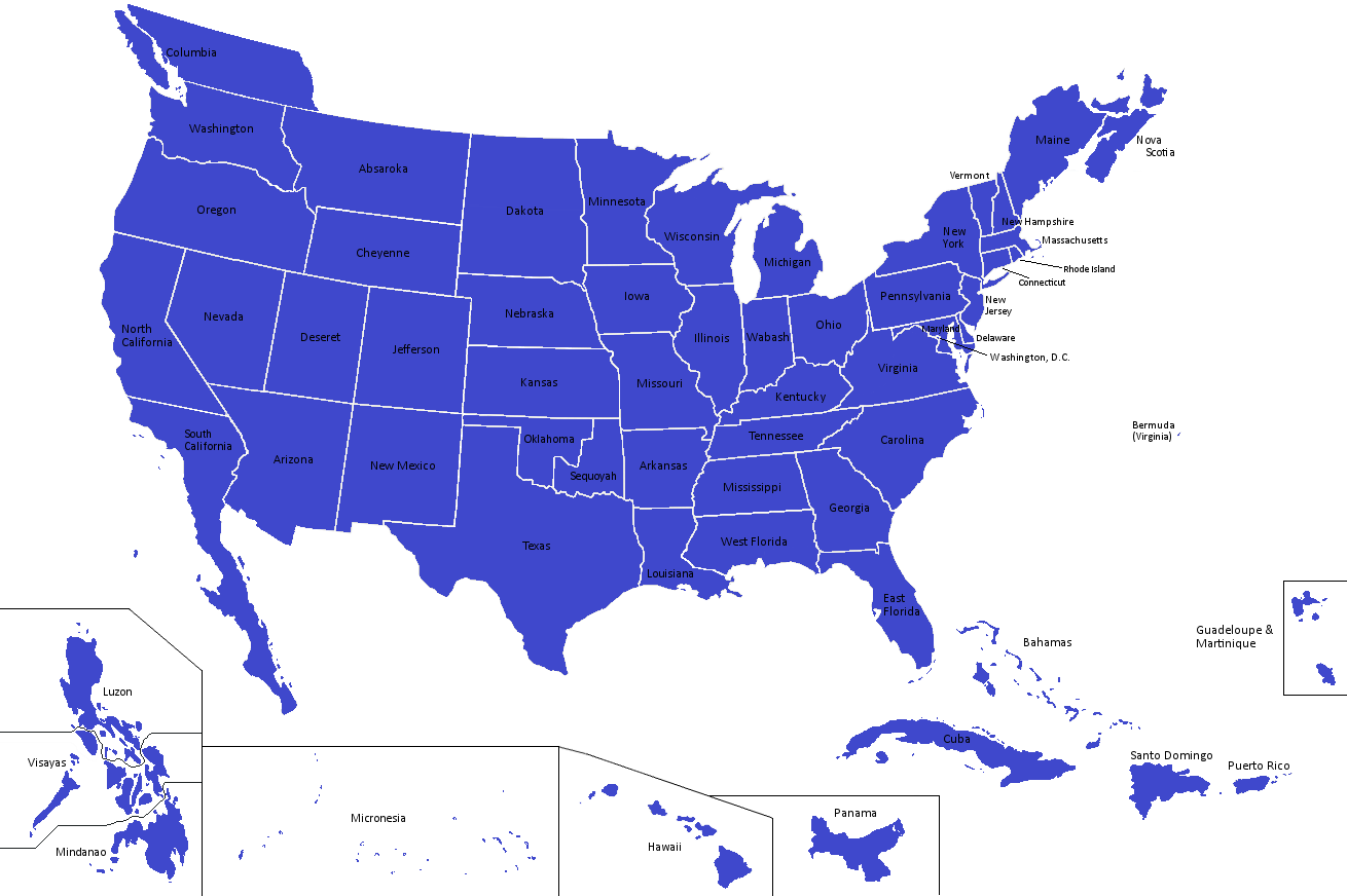 Us States Alternity Alternative History Fandom Powered By Wikia 2494