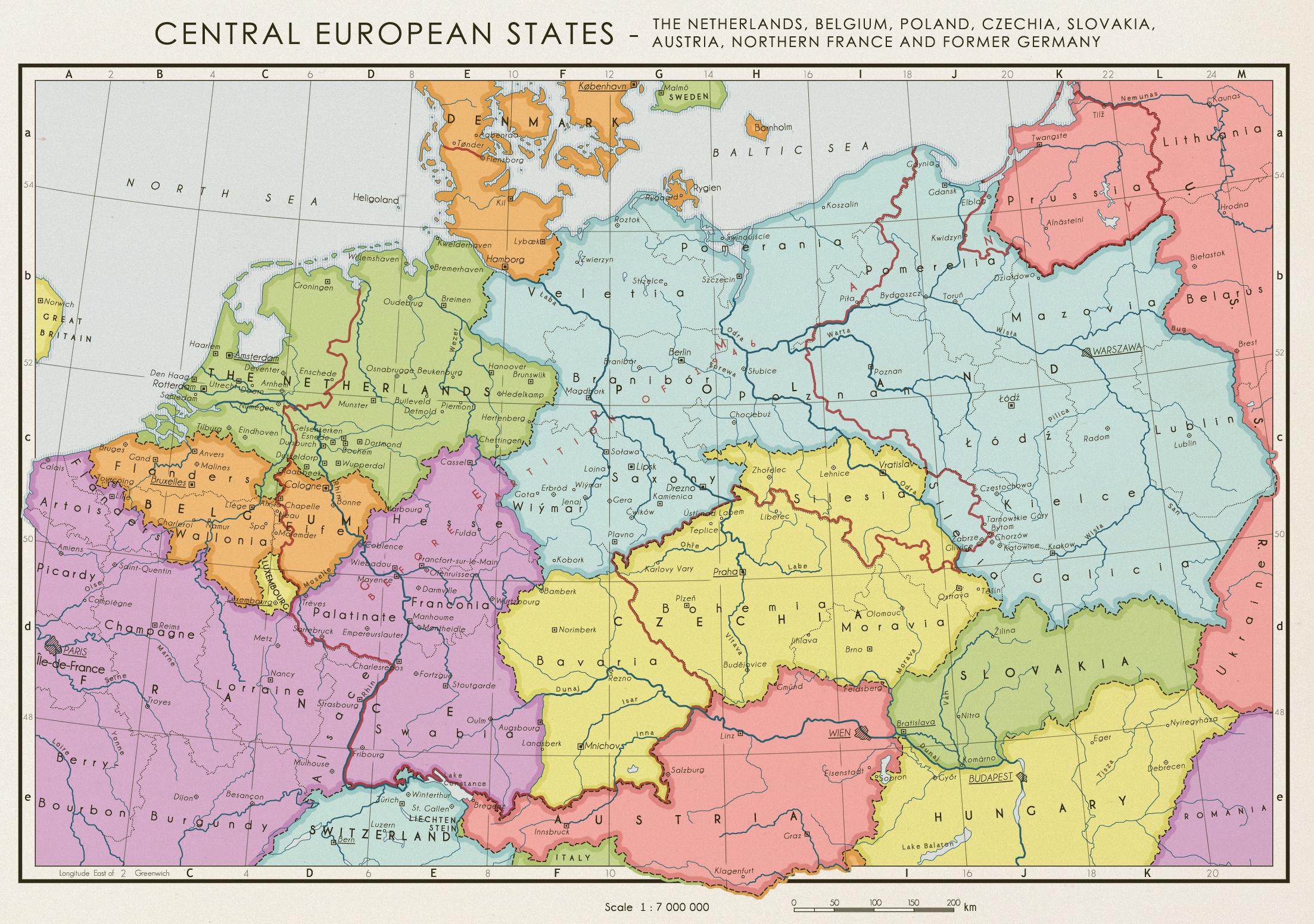 Deutschland 1950 Karte