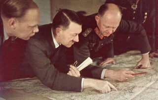 Hitler planning his strategy
