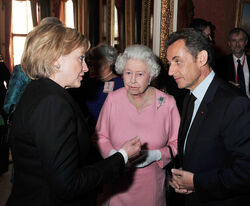 Hillary with the Queen