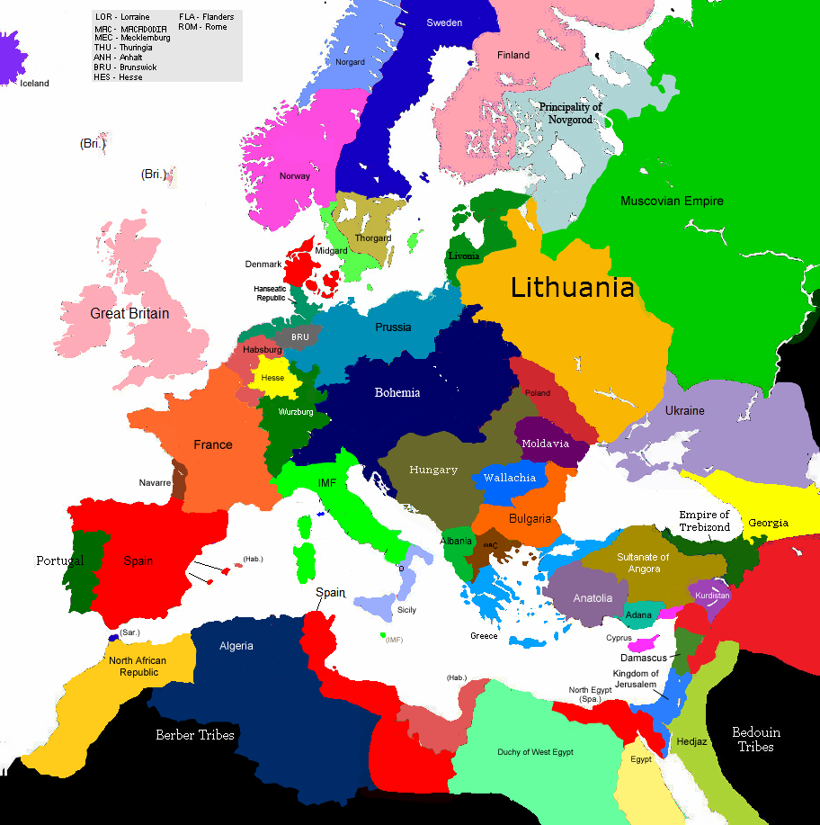 Europe 1430, 15851615 (Map Game) Alternative History FANDOM