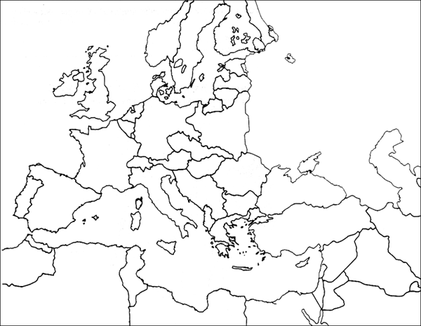 Empty Europe Map