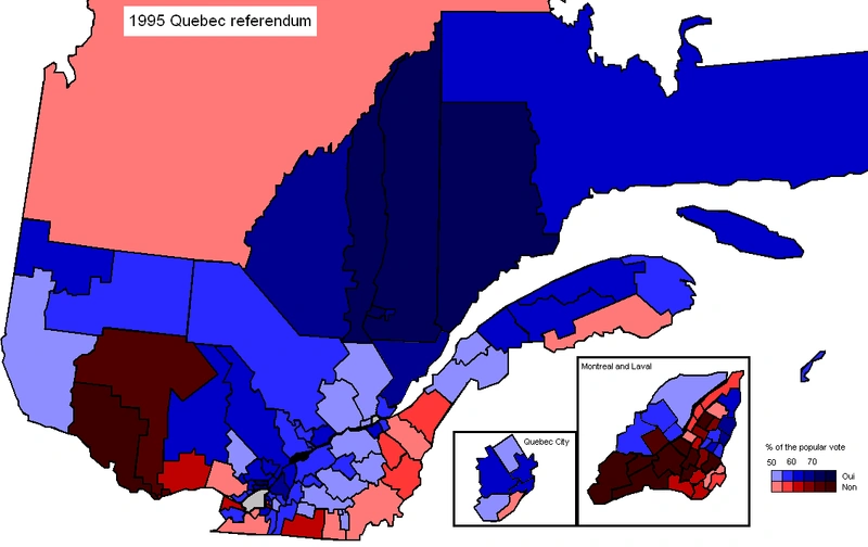 Quebecois independence referendum, 1995 (QC) Alternative History