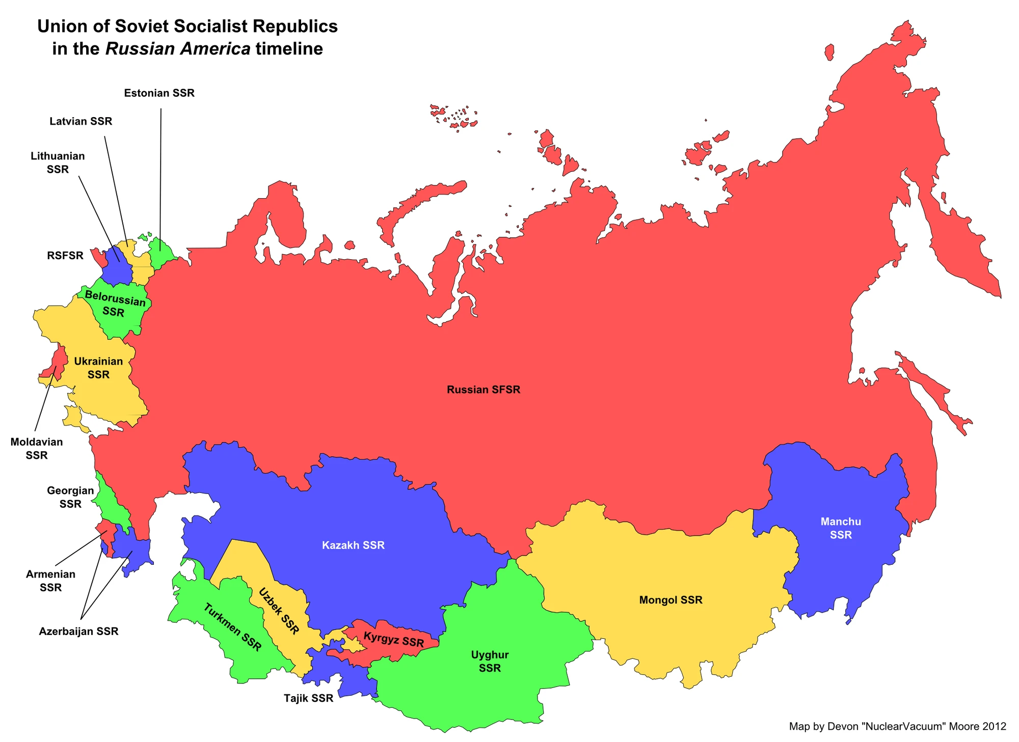 Image - Map of the Soviet Union (Russian America).png | Alternative