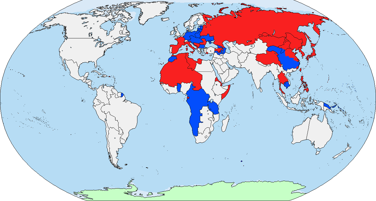 Mapa Segunda Guerra Mundial Alianzas