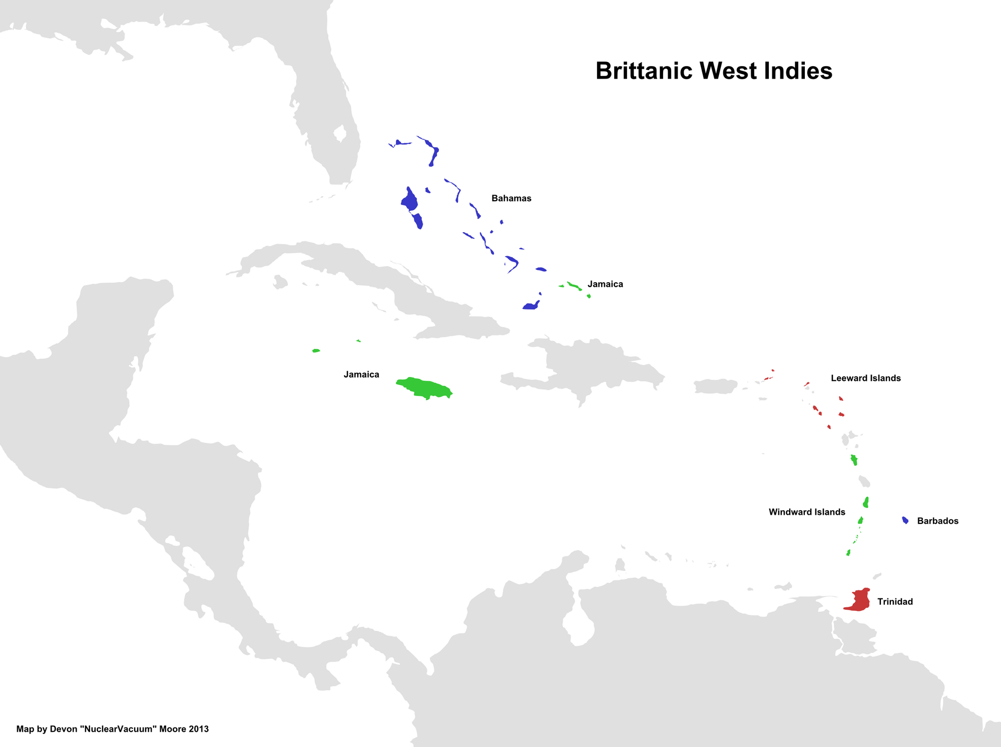 British Leeward Islands (13 Fallen Stars) Alternative History